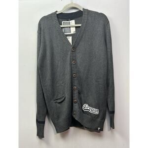 Oregon Ducks Cardigan Sweater Womens Small Gray Button Pocket Knit NCAA‎ NEW